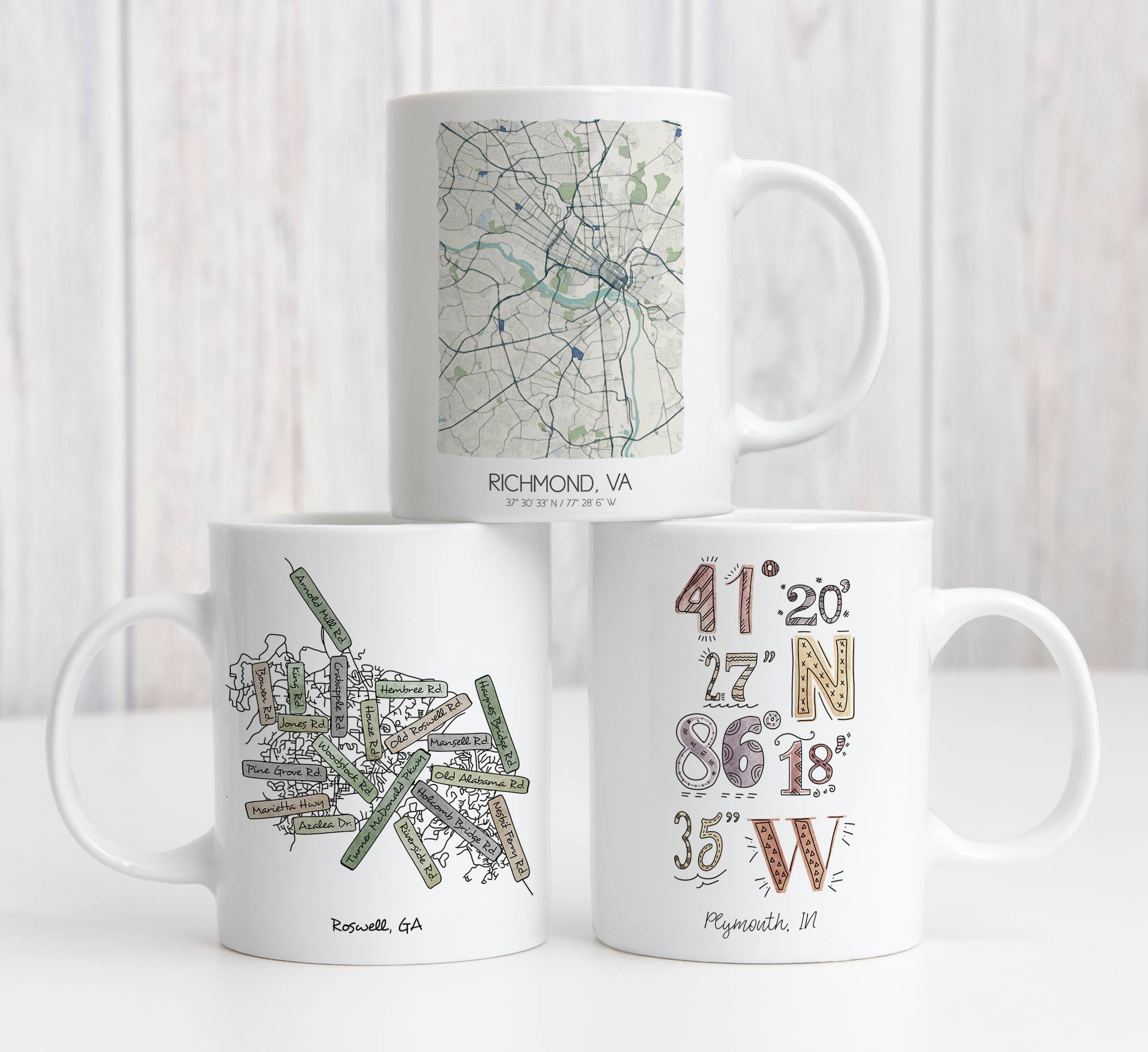 Sparks House Co. - Wholesale Coffee Mug - Custom Map Mugs - Custom City Coffee Mugs - Custom Order1