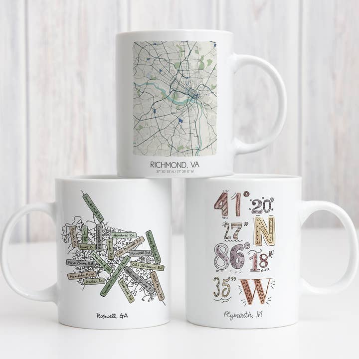 Sparks House Co. - Wholesale Coffee Mug - Custom Map Mugs - Custom City Coffee Mugs - Custom Order1