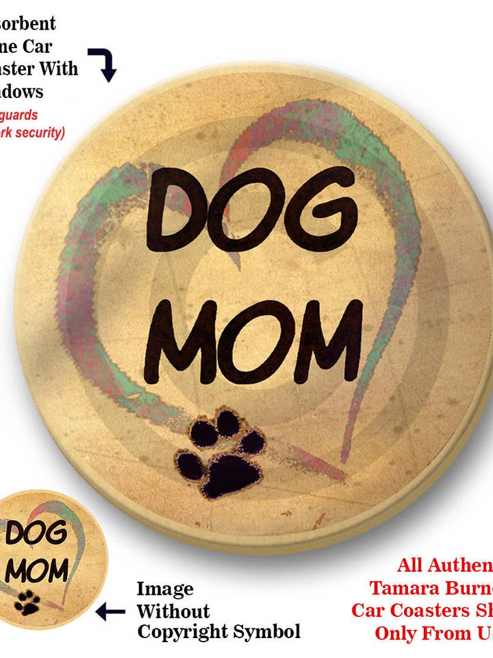 Dog Mom - Paw Marks on My Heart Coaster Buddy for wholesale by Pet Gifts USA, LLC