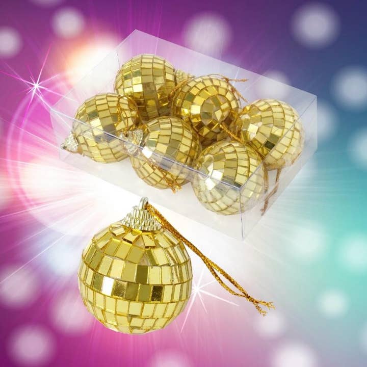 Amber Bright Creations - Wholesale Strobe/Disco Light - Gold Mirror Ball 4cm