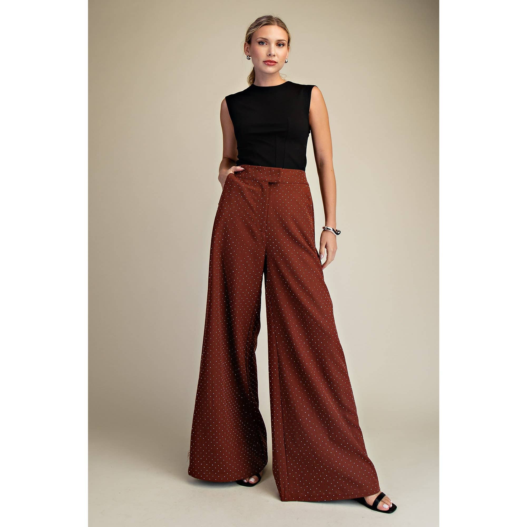 STYLE USA – Engroshandel Bukser - Dame – NYE Højtaljede Vide Bukser3