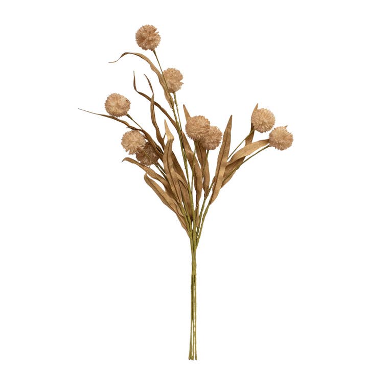 Col House Designs - Wholesale Artificial flowers - Fall Grass & Billy Ball Spray, Natural
