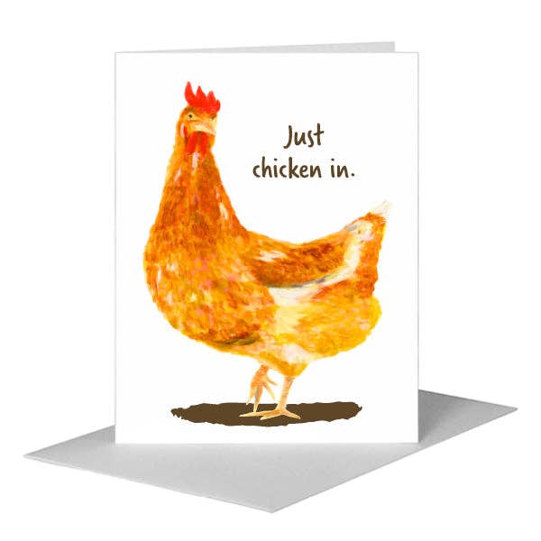 Golden Hen, Greeting Card (#8374P) for wholesale by Printed Canvas