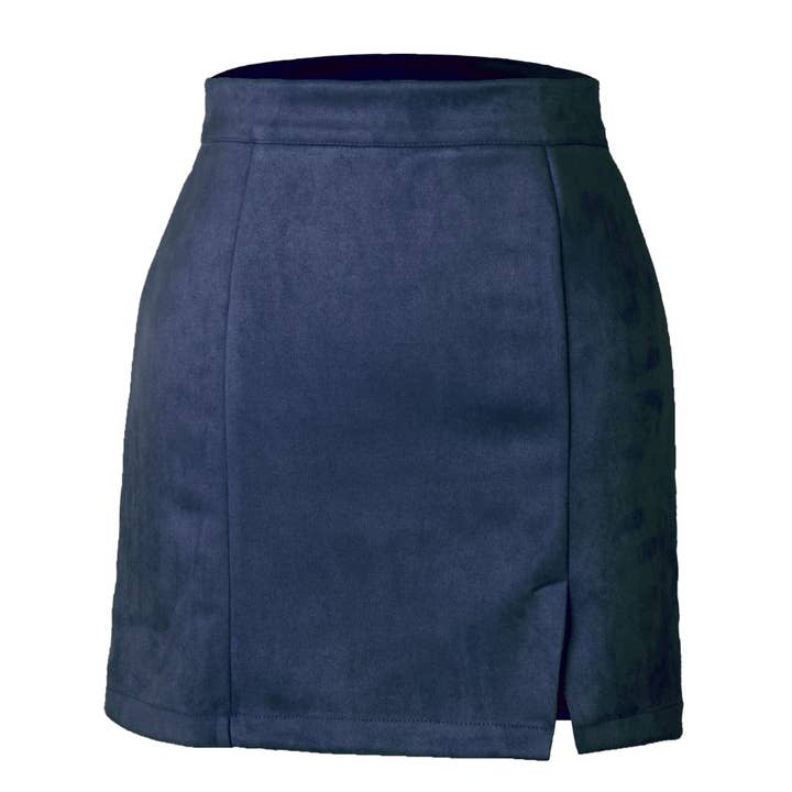 Masyal - Wholesale Skirt - Women's - Western suede hip-wrapped A-line miniskirt autumn and winter8