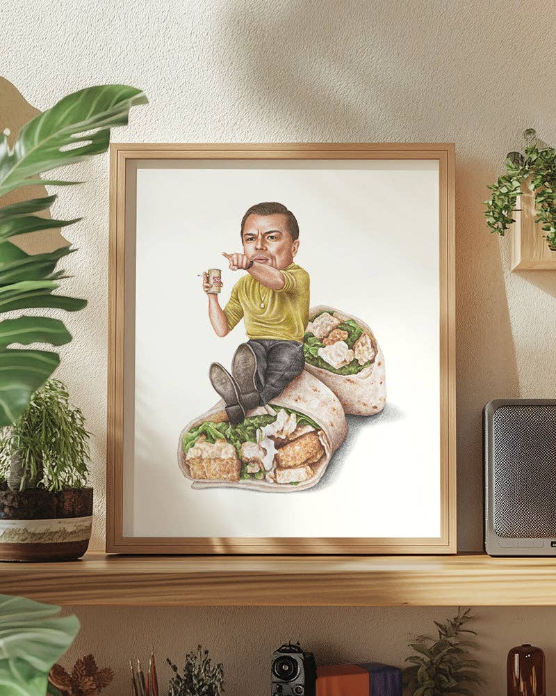 Celebs on Sandwiches - Wholesale Art Print - Leonardo DiWraprio Art Print3