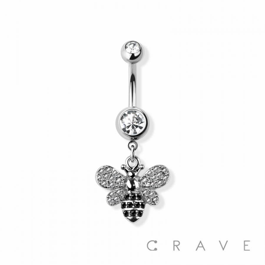 CRAVE - Wholesale Dangle Earrings - BUMBLE BEE 316L SURGICAL STEEL NAVEL BELLY RING1