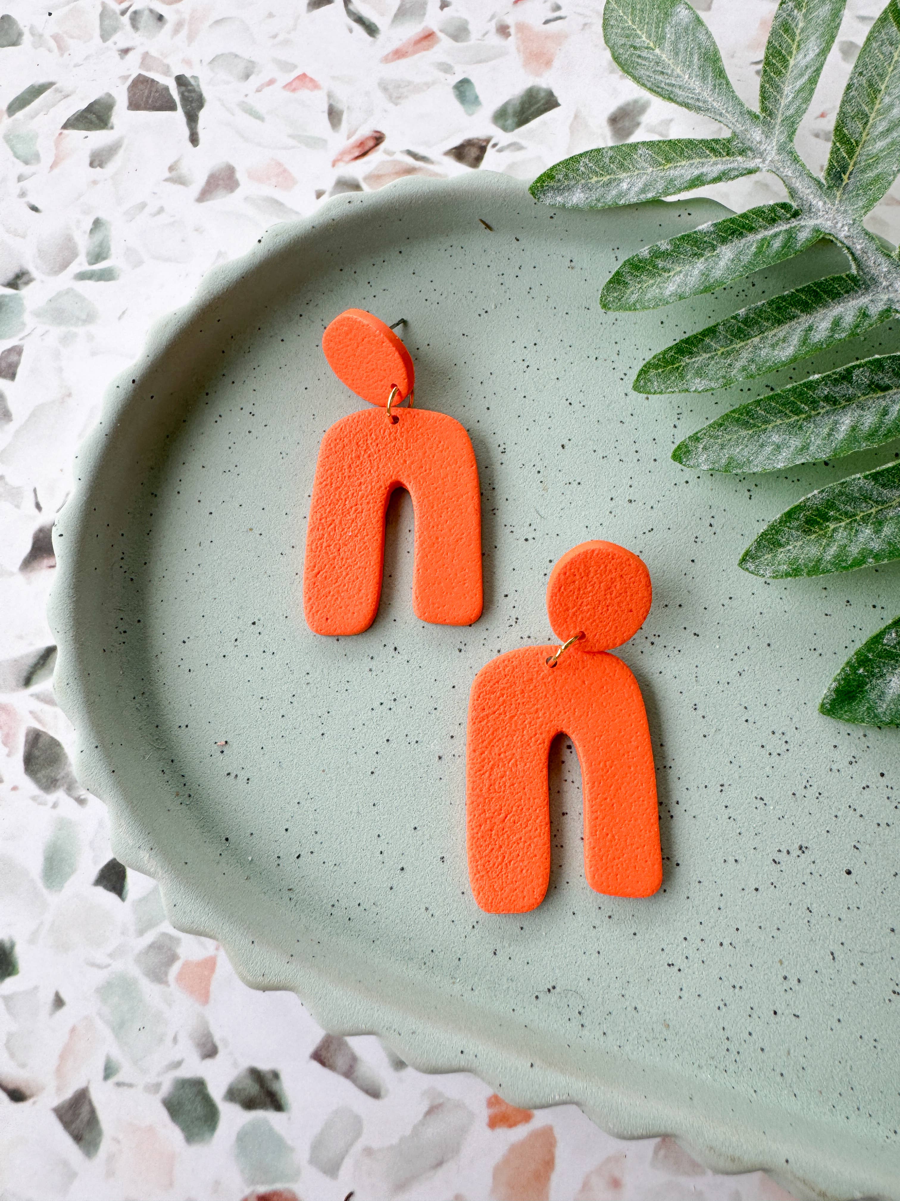 Anam Cara Clay Goods - Wholesale Dangle Earrings - Organic Arch Drops-Polymer Clay Earrings1