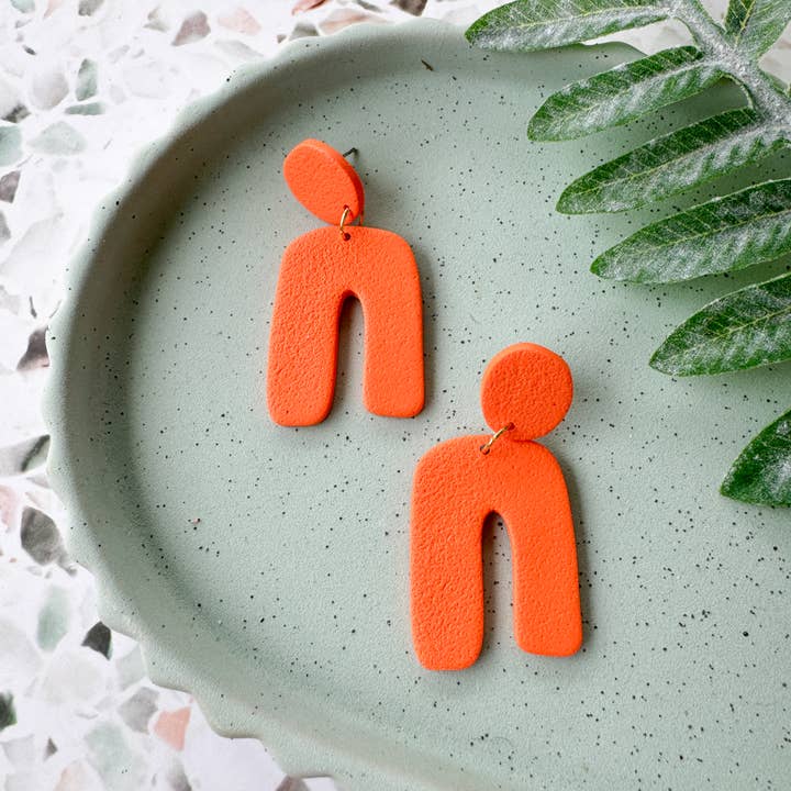 Anam Cara Clay Goods - Wholesale Dangle Earrings - Organic Arch Drops-Polymer Clay Earrings1