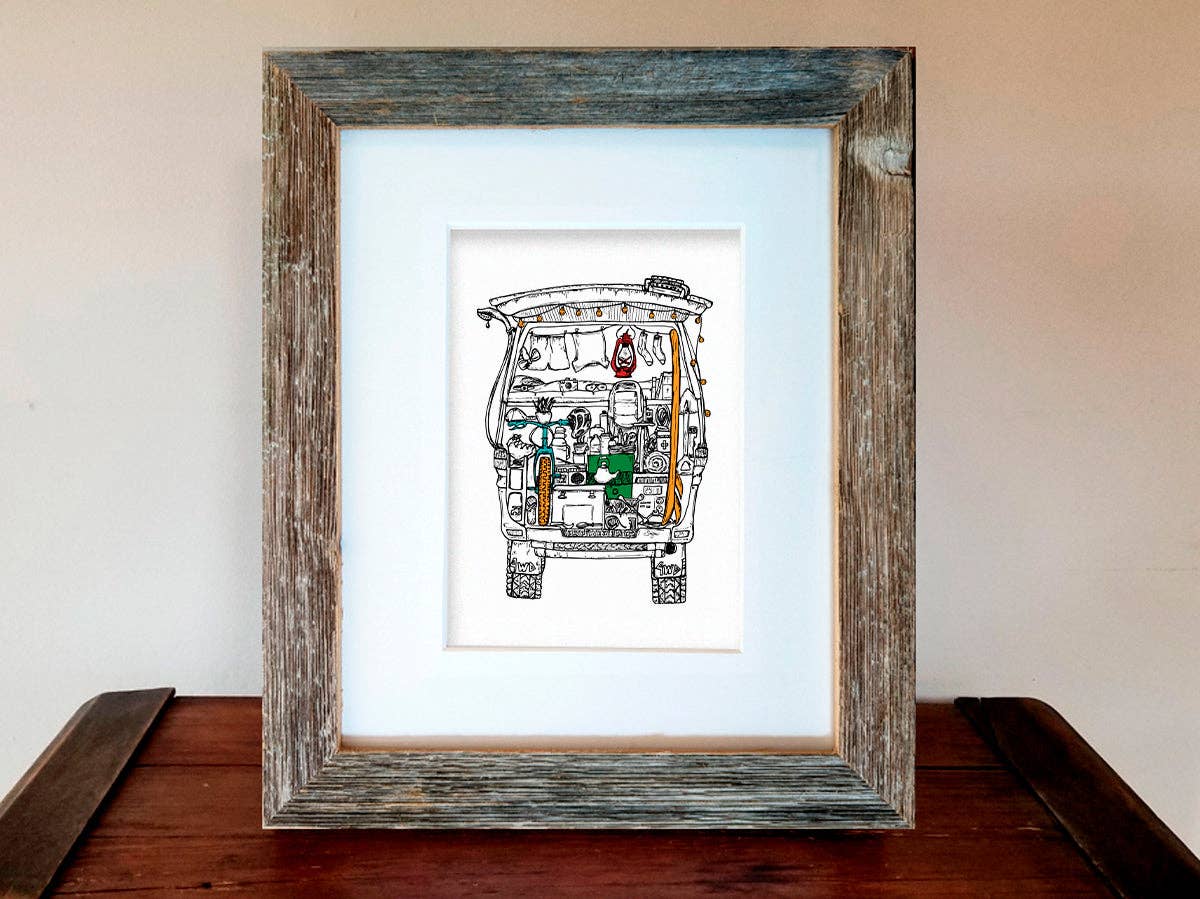 Soijen Illustrations - Wholesale Art Print - Gear-filled Van Art Print2