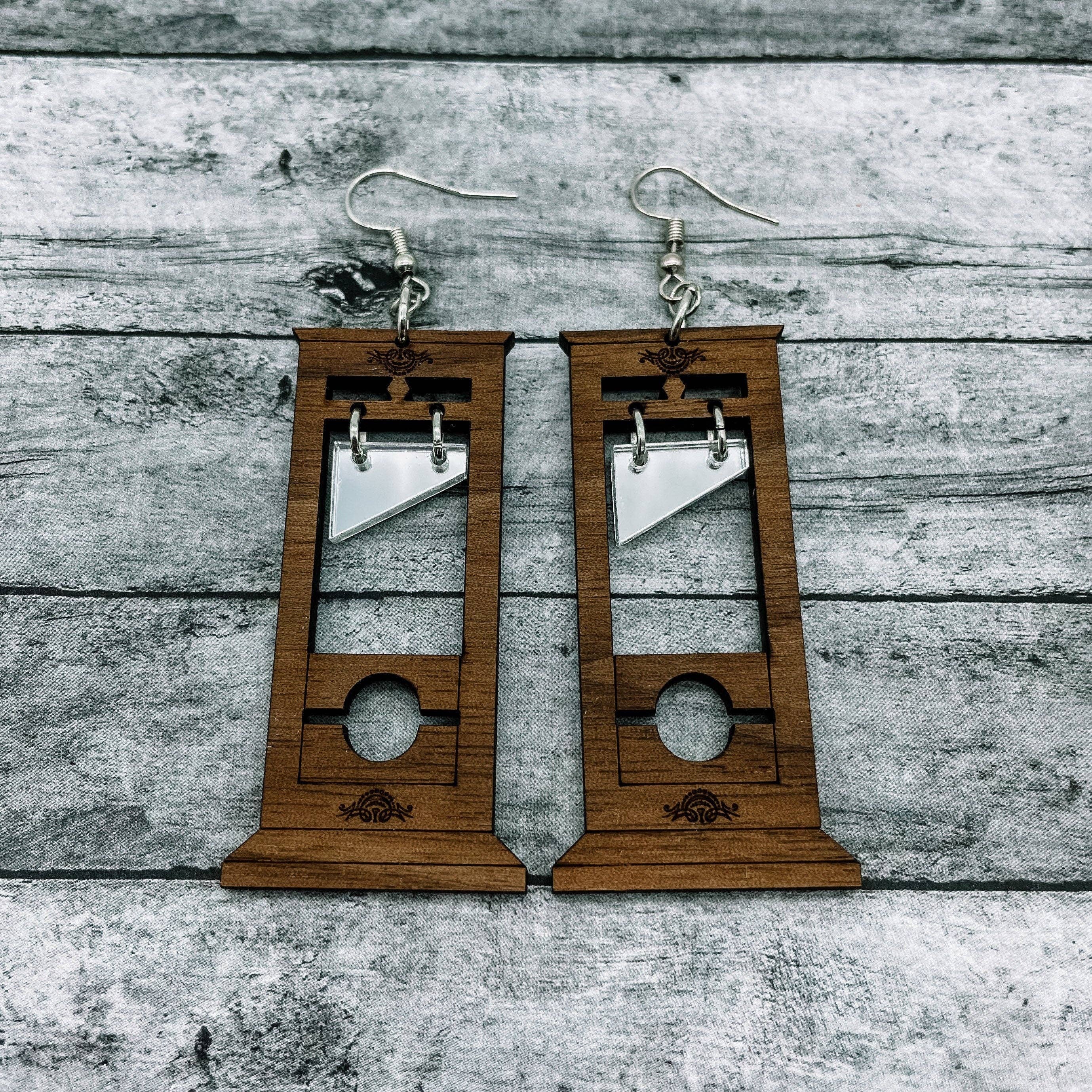 Born 2 Blossom Designs - Wholesale Dangle Earrings - Wood Guillotine Dangles1