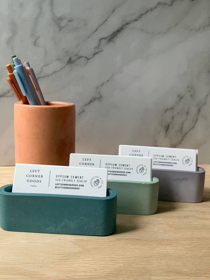 Business Card Holder- Desk Accessory for wholesale by Left Corner Goods