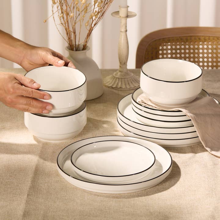 Kook - Wholesale Dinnerware Set - Kook Dinnerware Set, 12 Piece, Ceramic, Cambridge Classics
12