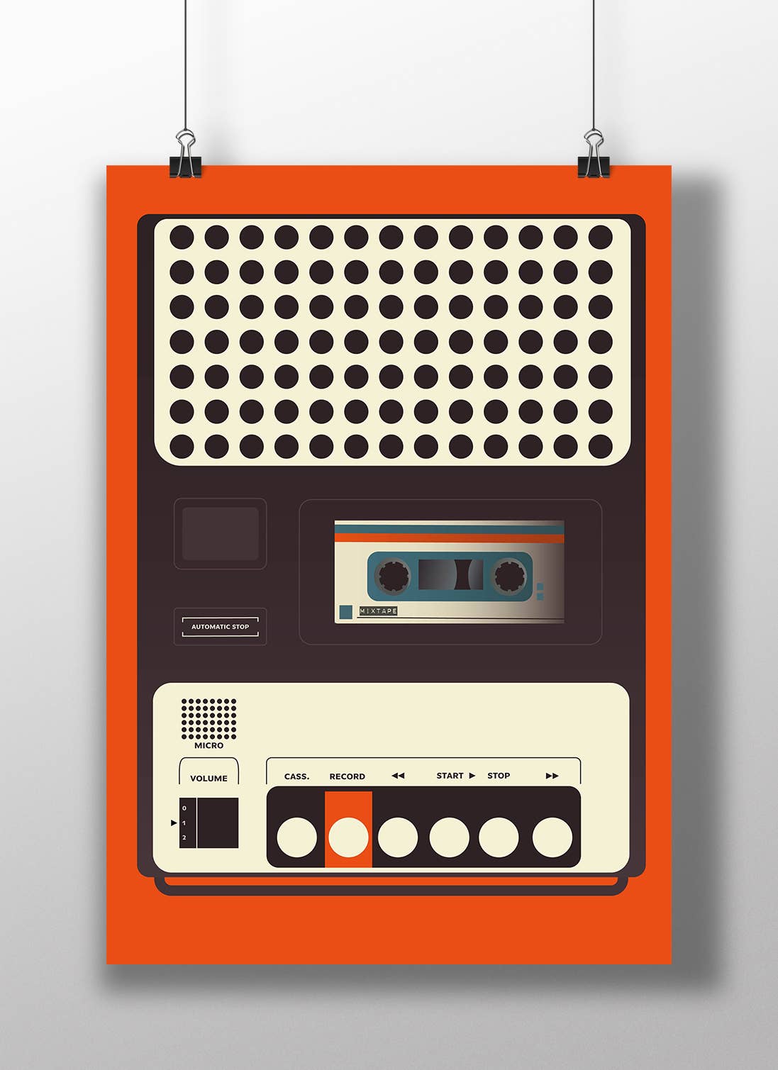 Gail Myerscough - Wholesale Kunstprint - Cassetterecorder, afdrukken zonder lijst6