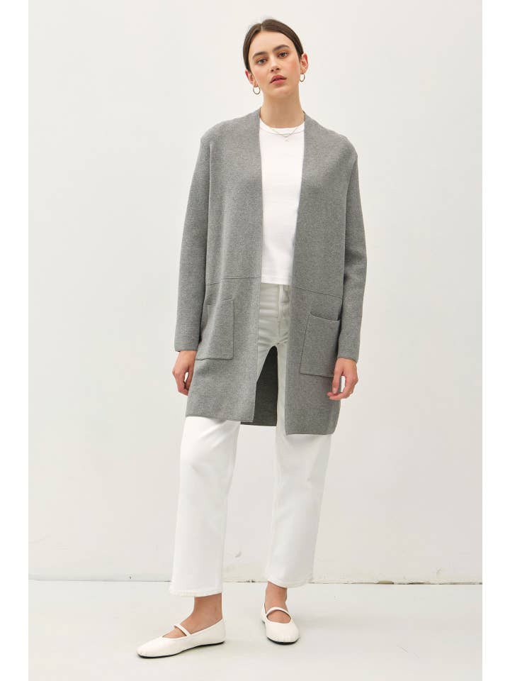 Be Cool - Wholesale Cardigan - Women's - OPEN FRONT CLASSIC KNIT COAT