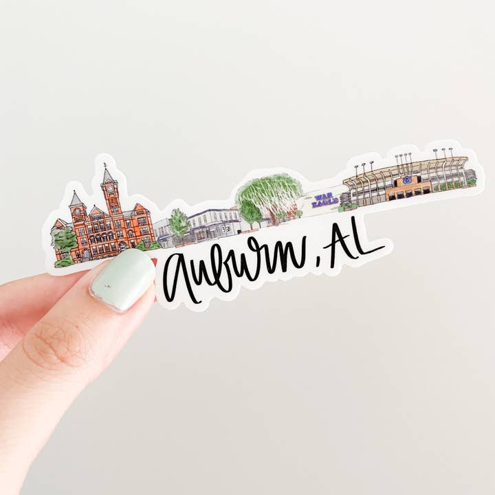 Thirteenwinks - Wholesale Ornament - Auburn, AL Alabama State Acrylic Skyline Holiday Ornament2