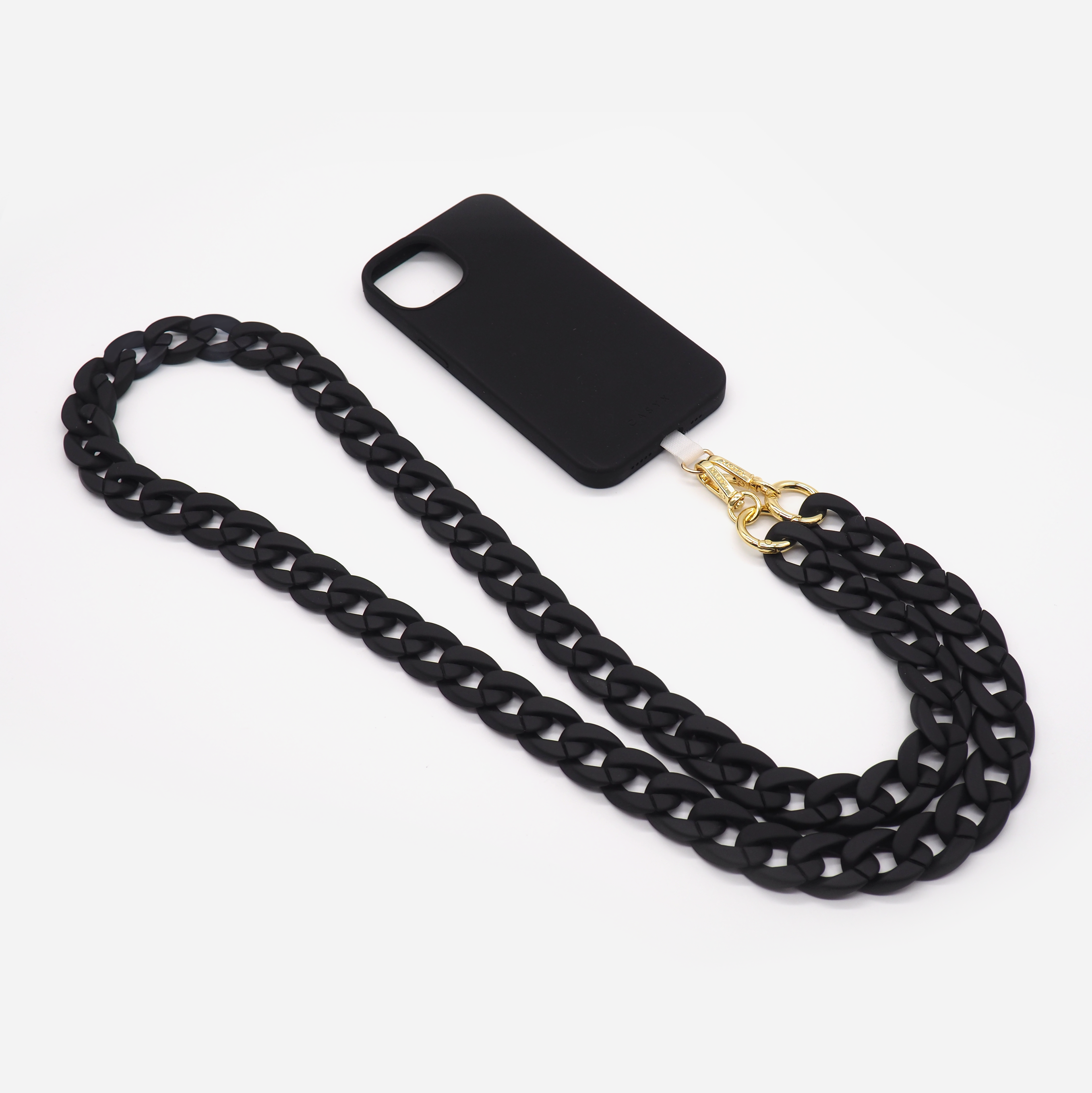 CASYX - Vendita all'ingrosso Cinturino portacellulare - Catena porta cellulare universale nera intensa2