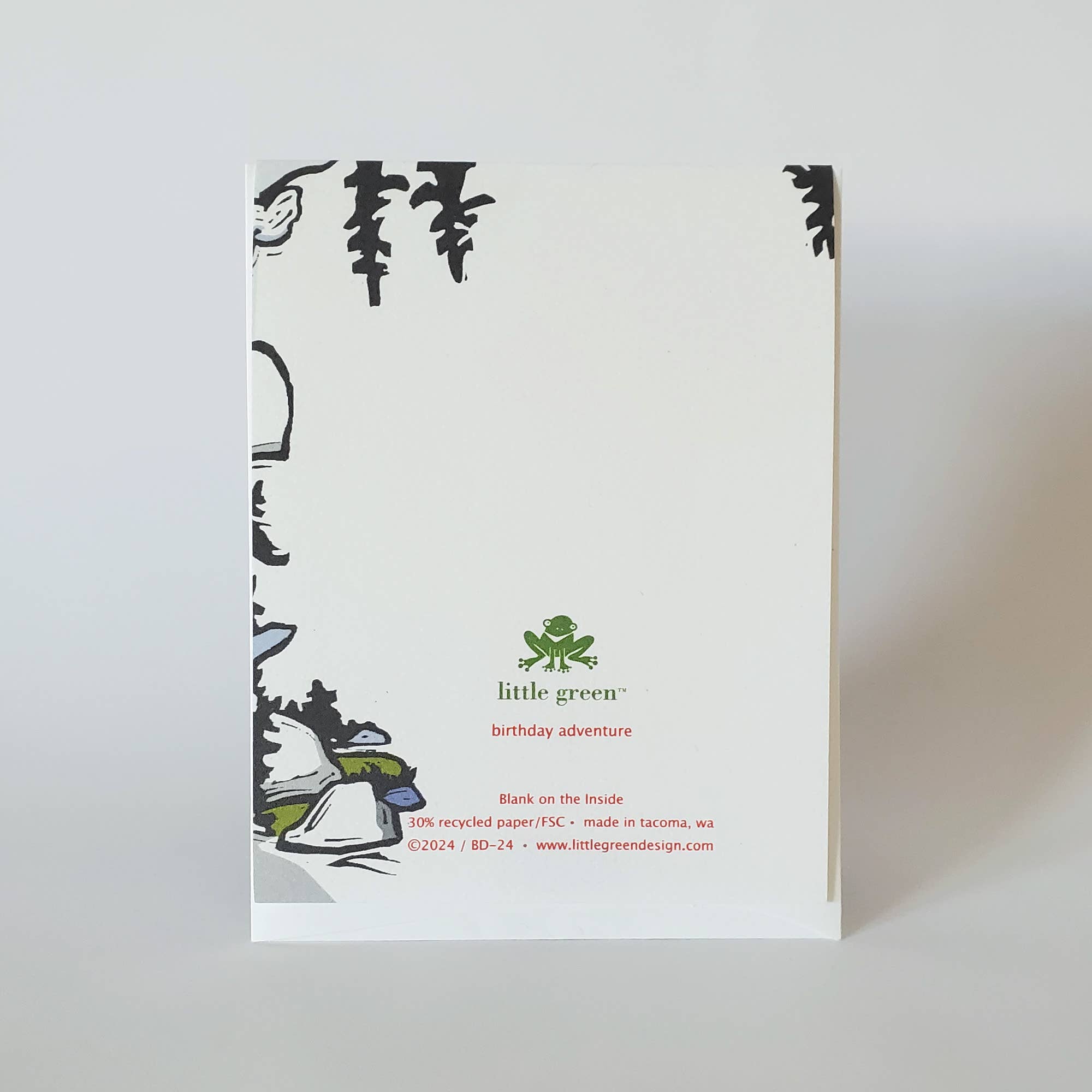 Little Green – wholesale Birthday card – Mountain Adventure Happy Birthday Greeting Card1