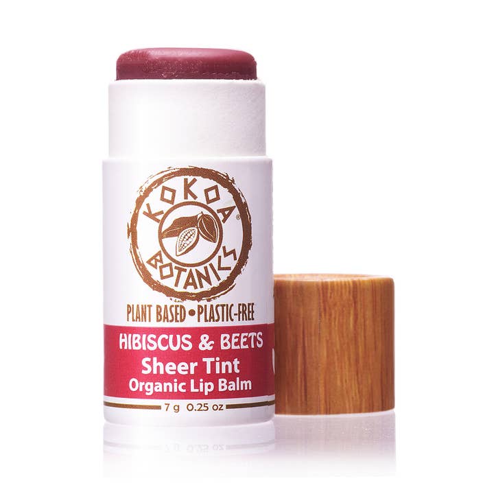 Baume à lèvres teinté naturel - Hibiscus et Betteraves - Bio pour la vente par Kokoa Botanics