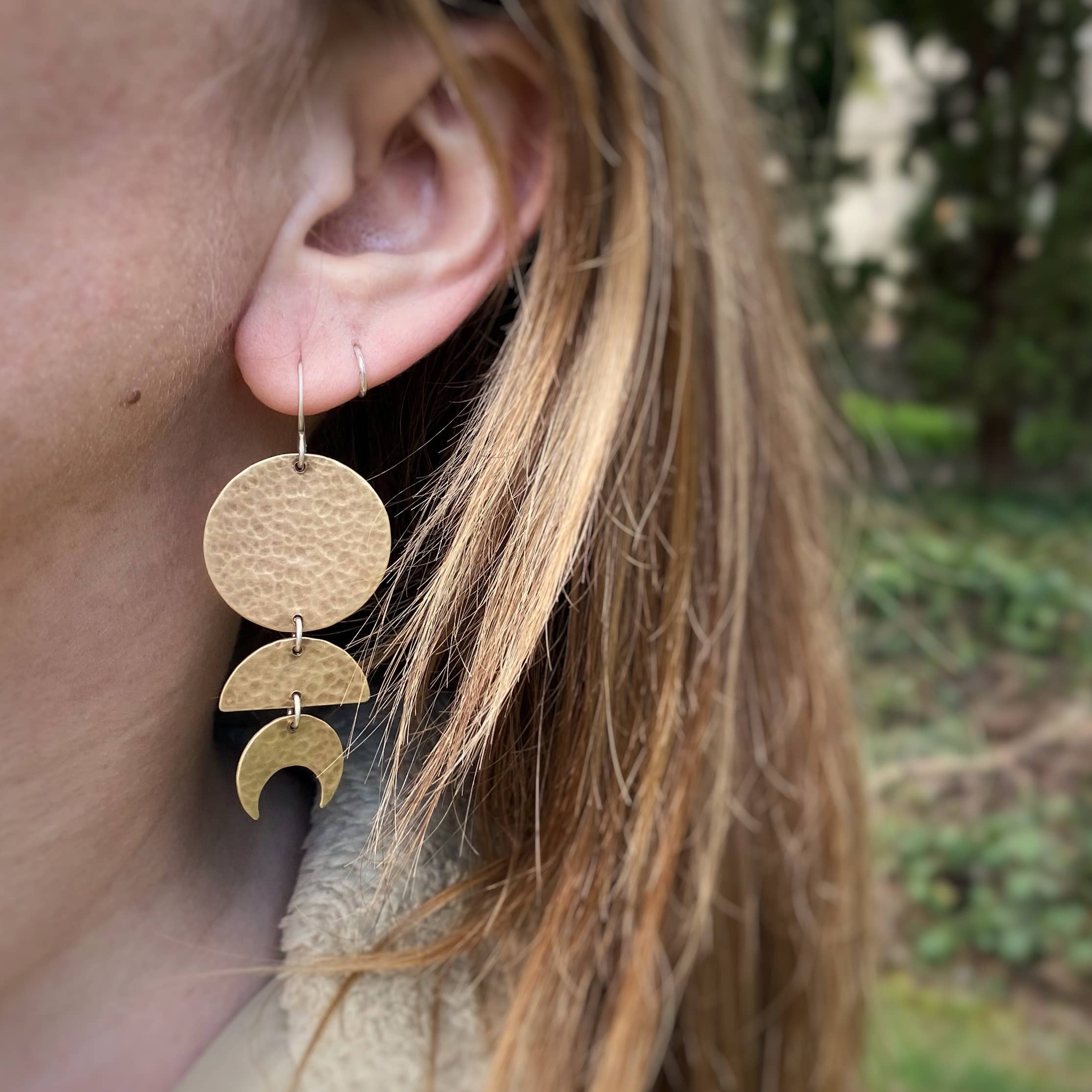 Blue and Blue - Wholesale Dangle Earrings - Moon Phase Earrings8