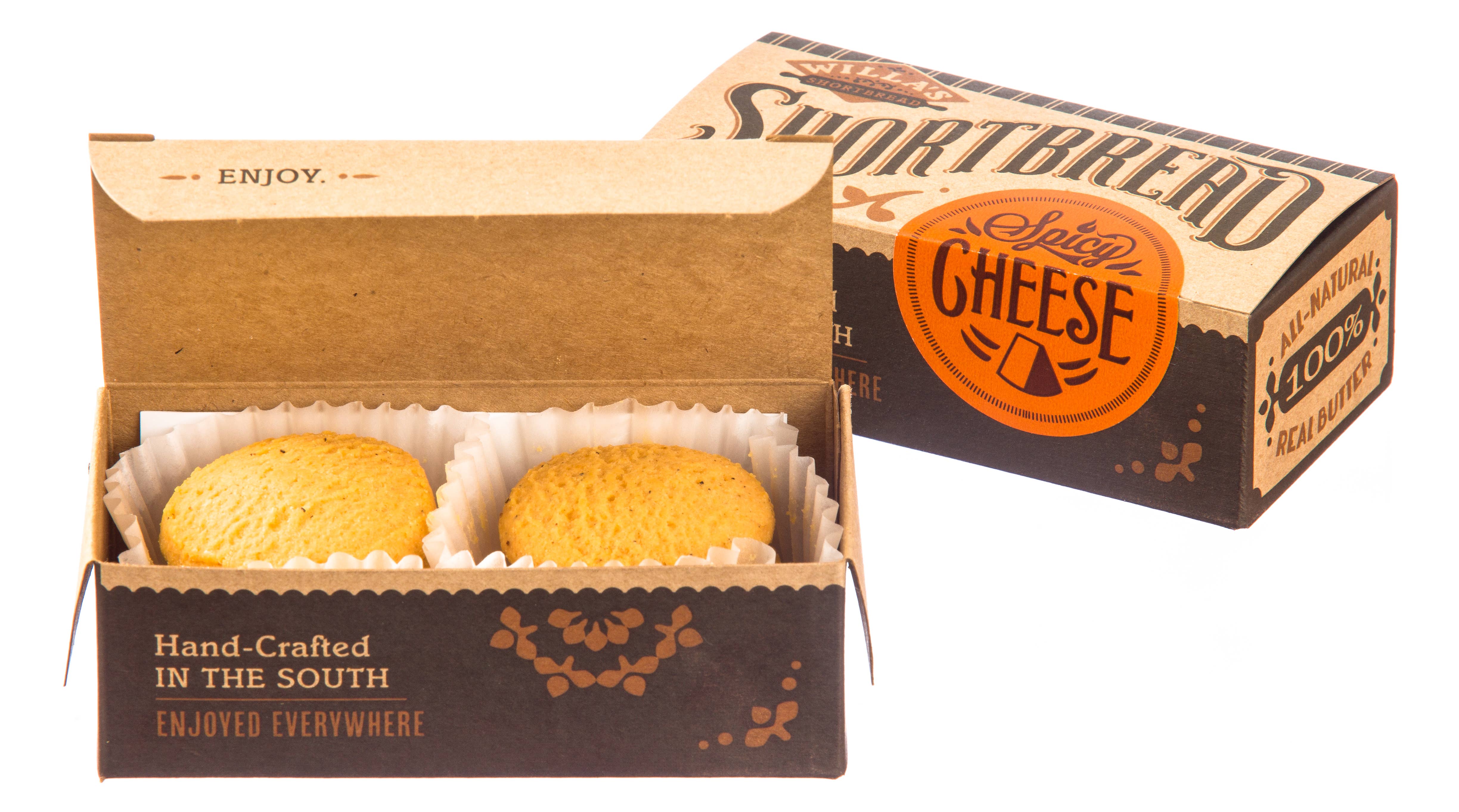 Willa's Shortbread - Vente Biscuits - Sablé au Fromage Épicé - Boîte Kraft1