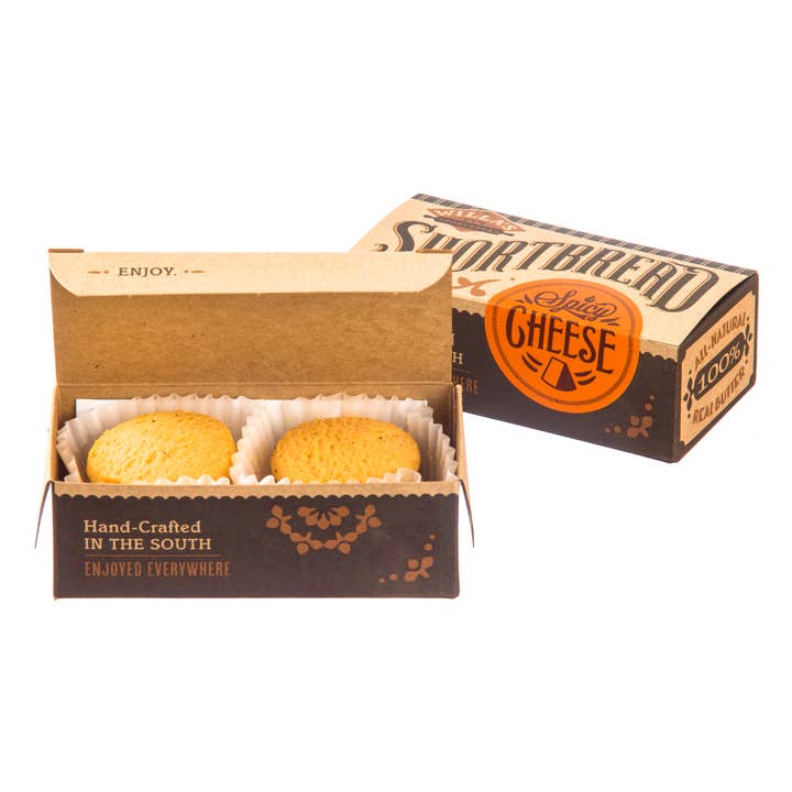Willa's Shortbread - Wholesale Cookie - Spicy Cheese Shortbread - Kraft Box1