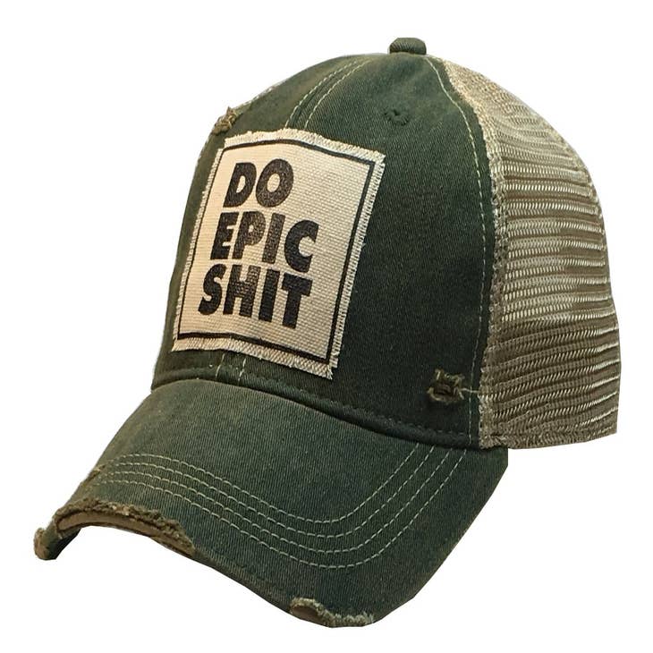 Wholesale Do Epic Shit Distressed Trucker Hat Baseball Cap for your store -  Faire