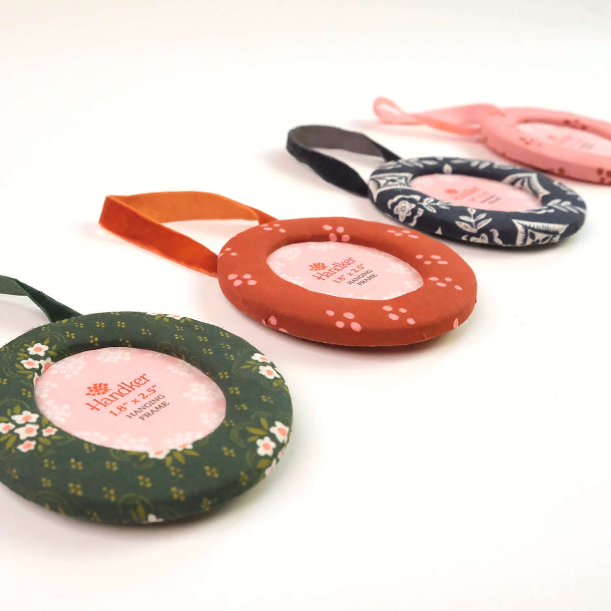 Handker Bandanas - Wholesale Ornament - Green Pearl Fabric Frame Ornament2