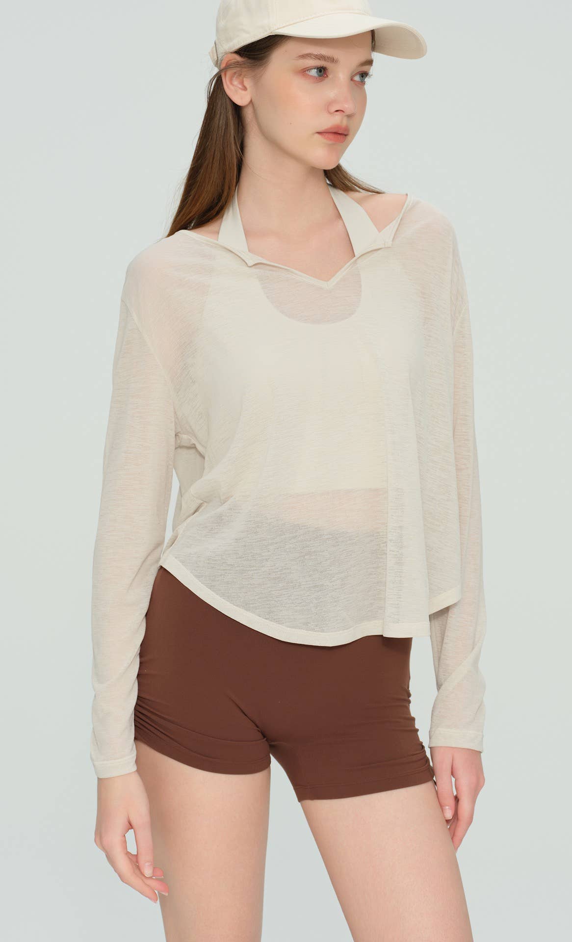 91thelabel - Vendita all'ingrosso Maglia sportiva - Donna - Copriabito Attivo Trasparente a Vestibilità Ampia Calin7