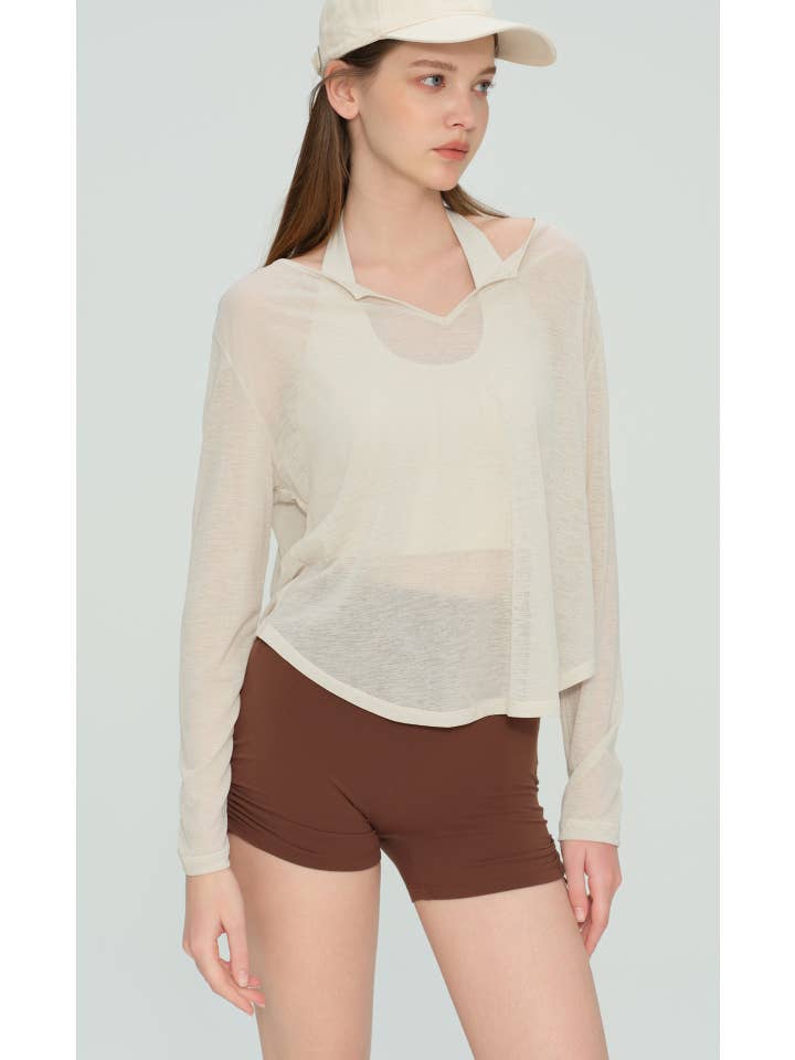 91thelabel - Wholesale Athletic Top - Women's - Calin Loose Fit Sheer Active Top Cover Up 7