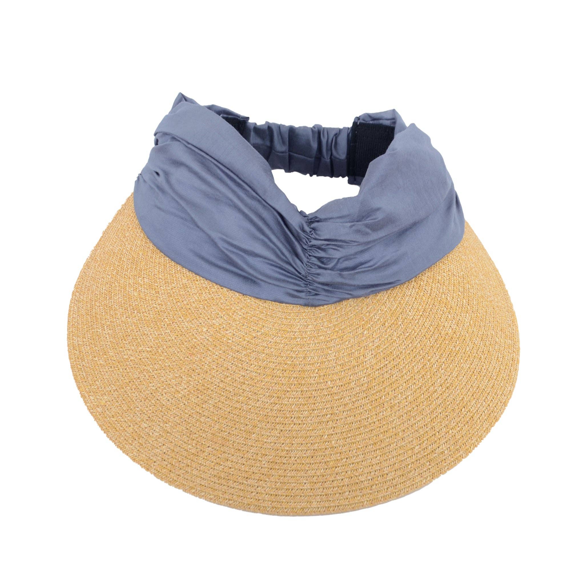 AK Brand – wholesale Visor – Women's – Straw Sun Visor Wide Brim Adjustable Band Lightweight Hat13