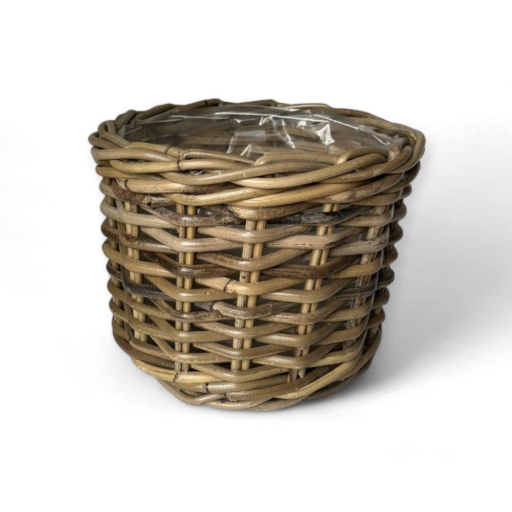Basketly – Engroshandel Kurv – Rattan blomsterkurv med plastindsats0