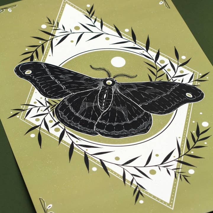 A3 Kunsttryk Plakat - Møl for engroshandel hos Nadie van Wijk - Ontwerp & Illustratie