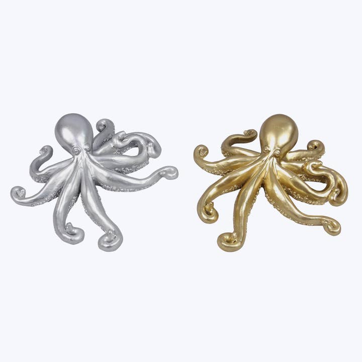 Young's - Wholesale Decorative Tabletop Object - Coastal Resin Octopus Tabletop Decor 2 Ast