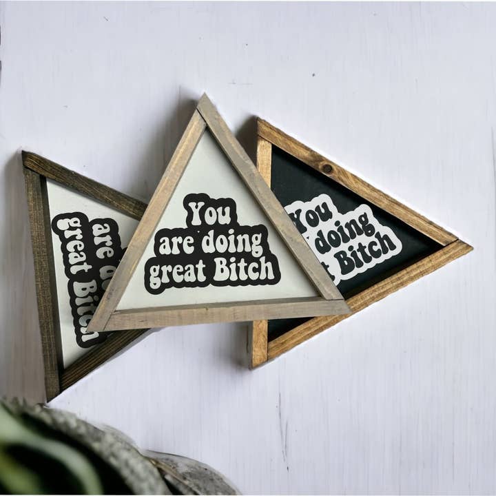 Mini Wood Framed Sign for wholesale by LKN Sign Co