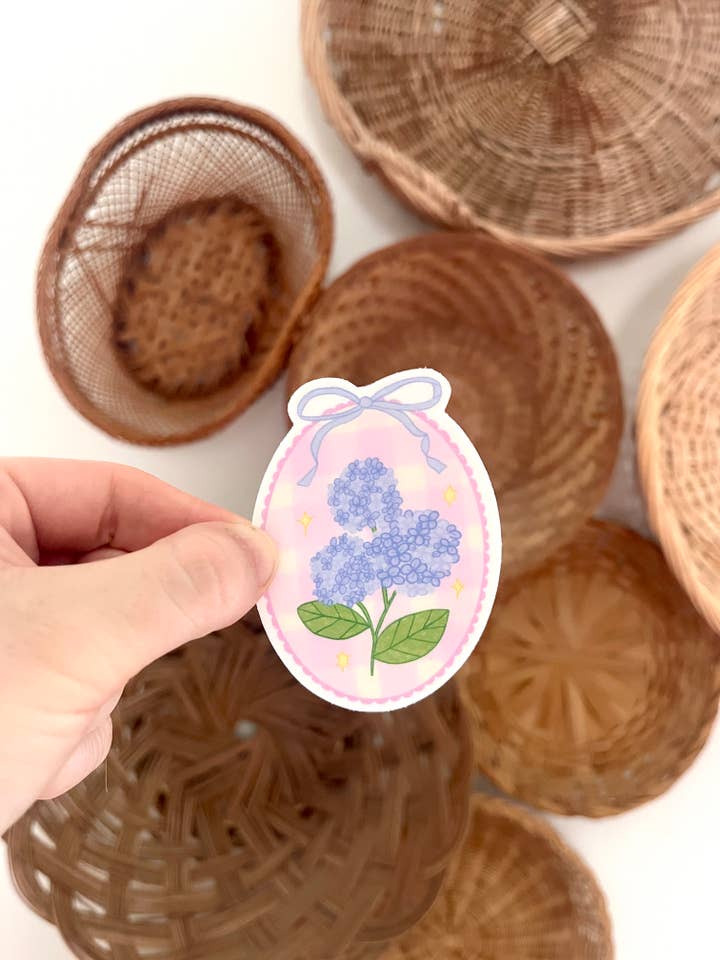 Hydrangea Picnic Sticker for wholesale by Hanstan Studio