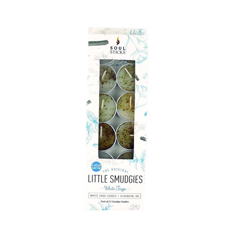 Designs by Deekay Inc. - Wholesale Jar/Filled Candle - 'Little Smudgies' White Sage Smudge Candles (12)