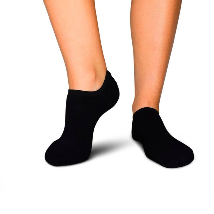 Stock Socks - Wholesale Socks – Unisex - Black No-Show Socks