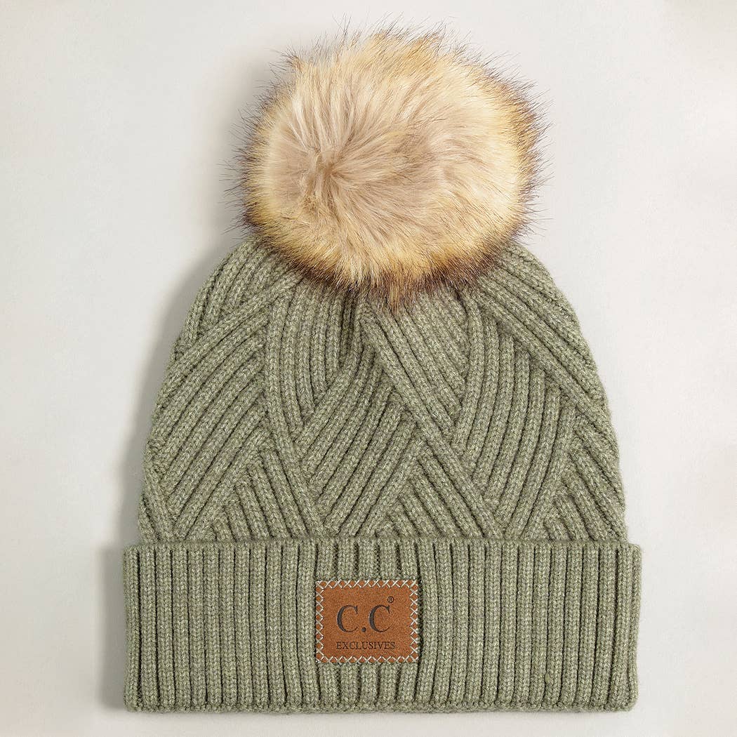 Fashion City – Engroshandel Beanie - Dame – Lyng manchet hue med pom-pom13