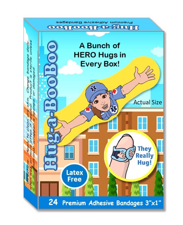 Hug-a-BooBoo - Wholesale Bandaids/Bandages - Kids & Baby - First Responder Hero Hugging Bandages 24ct Box 1