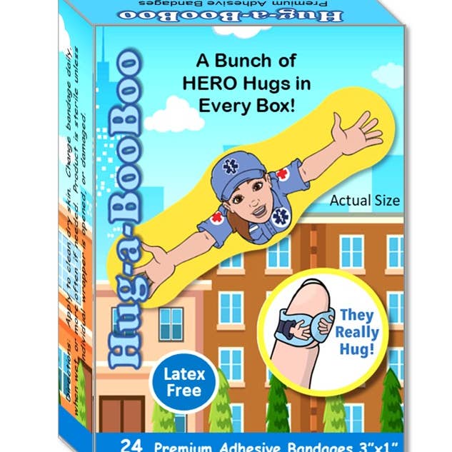 Hug-a-BooBoo - Wholesale Bandaids/Bandages - Kids & Baby - First Responder Hero Hugging Bandages 24ct Box 1