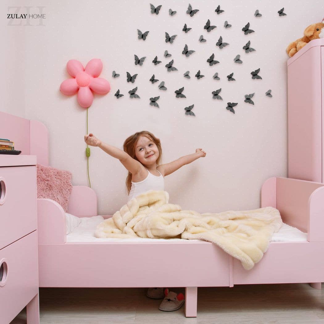 Zulay Kitchen – wholesale Wall Accent – 3D Butterfly Wall Decor – Set of 48 Decorative Butterflies4