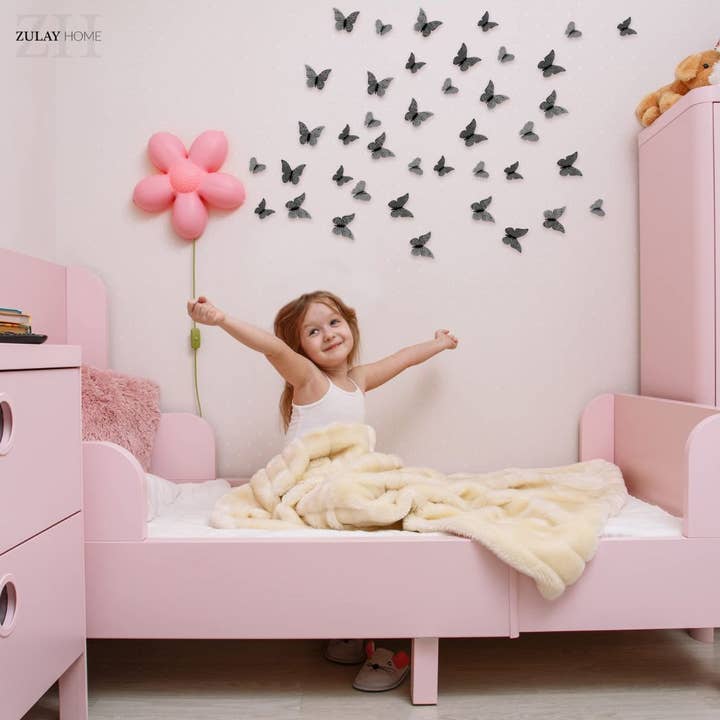 Zulay Kitchen – wholesale Wall Accent – 3D Butterfly Wall Decor – Set of 48 Decorative Butterflies4