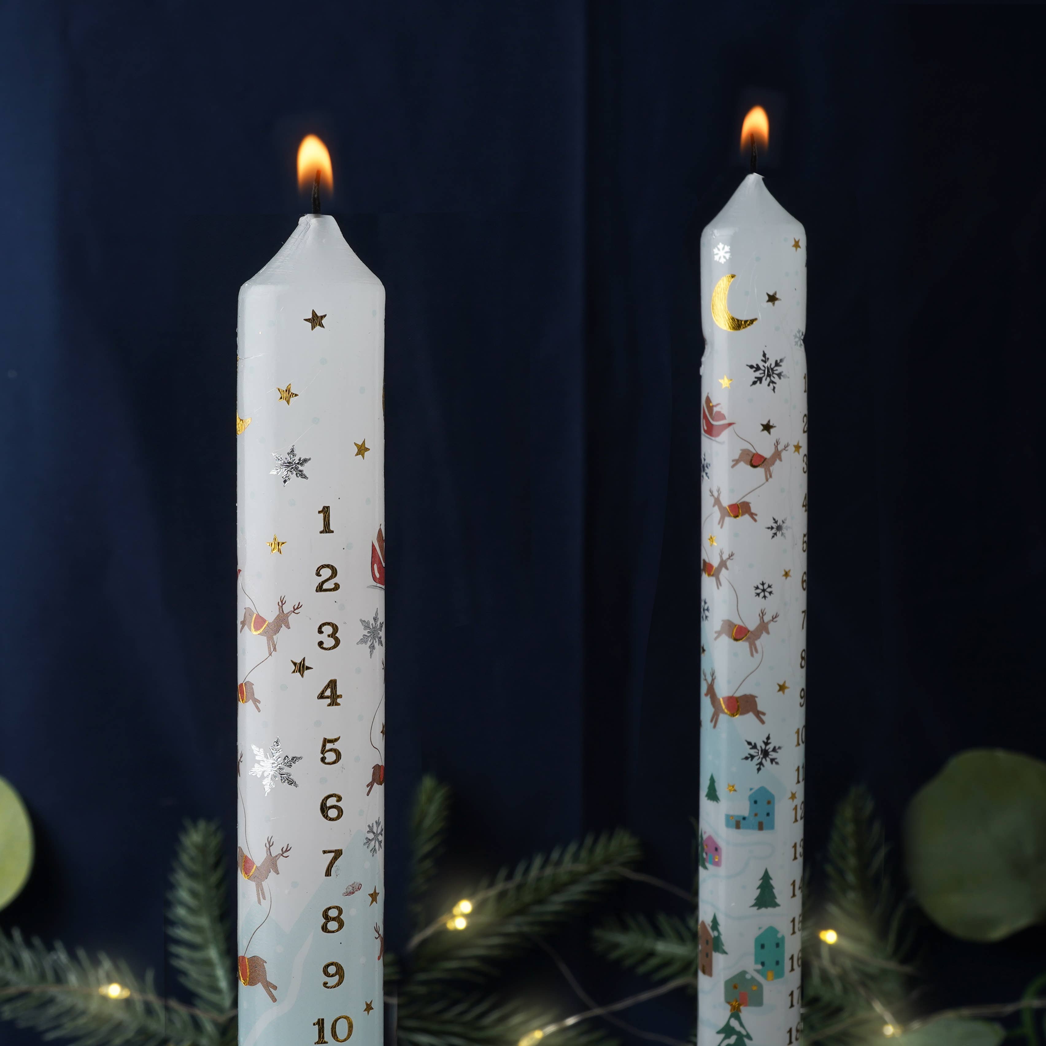CGB Giftware - Wholesale Tapered Candle/Candlestick - Christmas Dashing Through... PK2 Advent Candles0