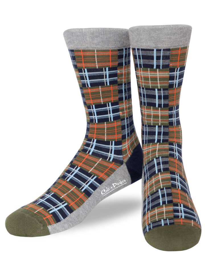 MIXED TARTAN Olive Grey Premium (1220) for wholesale by Cole + Parker