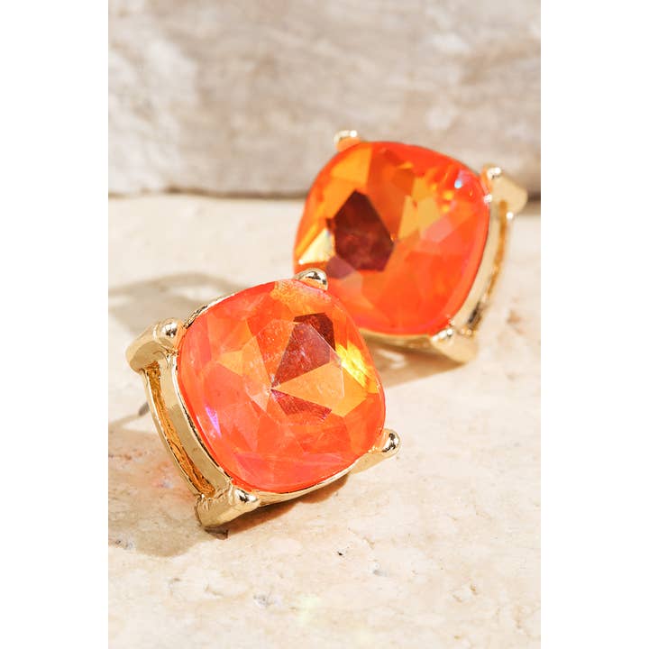 Urbanista - Vendita all'ingrosso Orecchini a bottone - Orecchini a bottone con vetro sfaccettato8