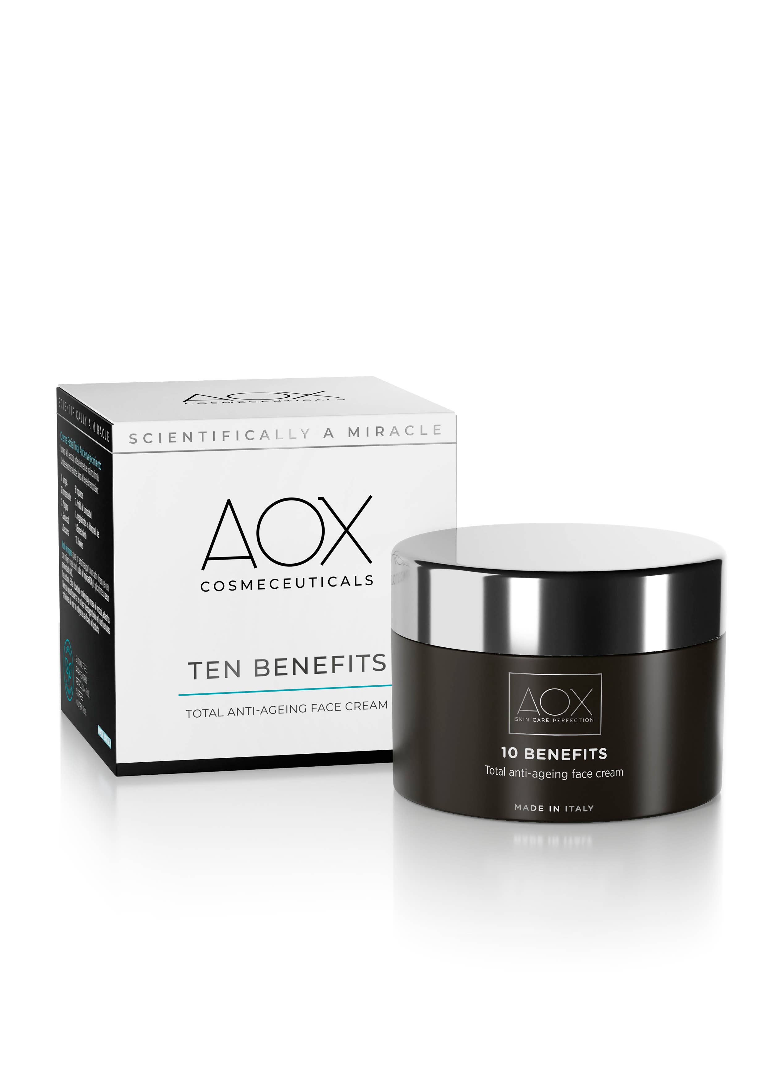 AOX - Made in Italy - Wholesale Anti-Aging Moisturizer - Ten Benefits 50ml