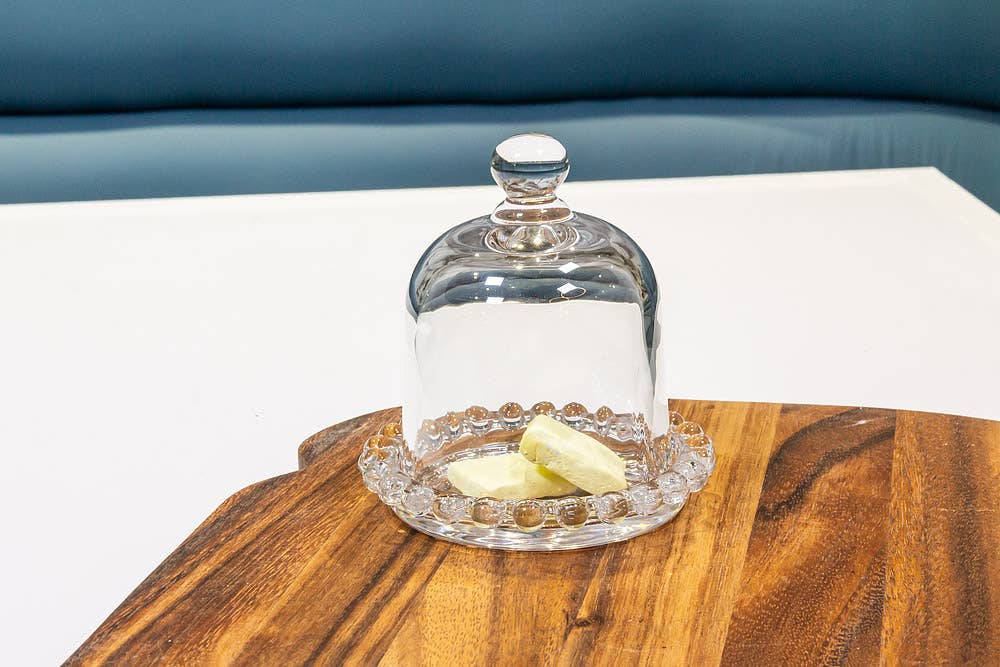 Abbott – wholesale Dekorativ tallrik/fat/skål – Ball Edge Liten tallrik med kupollock - 4 ”H1