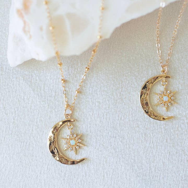 Crescent Starburst Halskette für den Großhandel von Sugar Fairy Jewelry