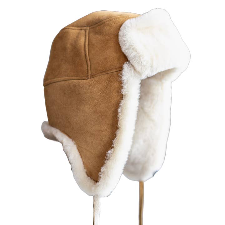 Van Buren - Vendita all'ingrosso Cappello trapper/bomber - Uomo - Cappello da pilota in pelle di pecora Olaf