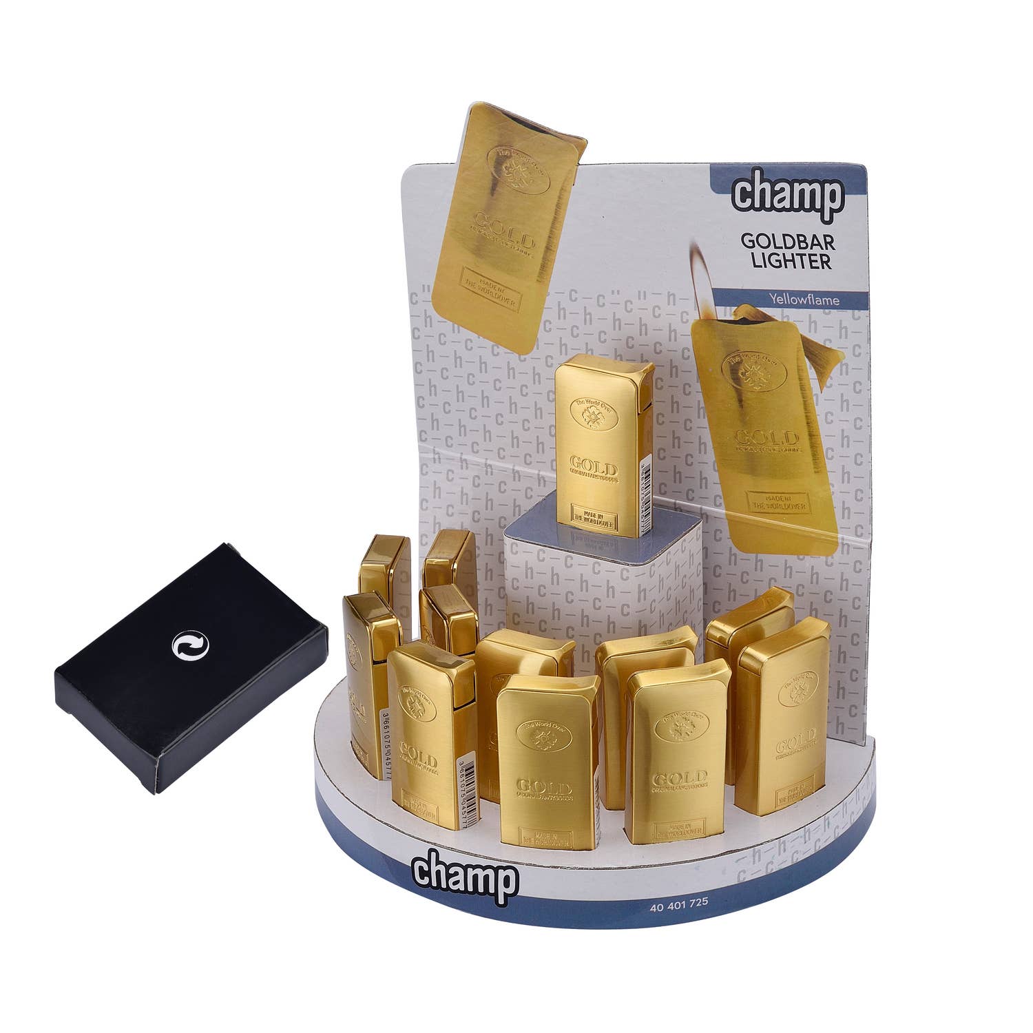Champ by Polyflame - Vente Briquets - Briquet lingot d'or métal semi-luxe -2